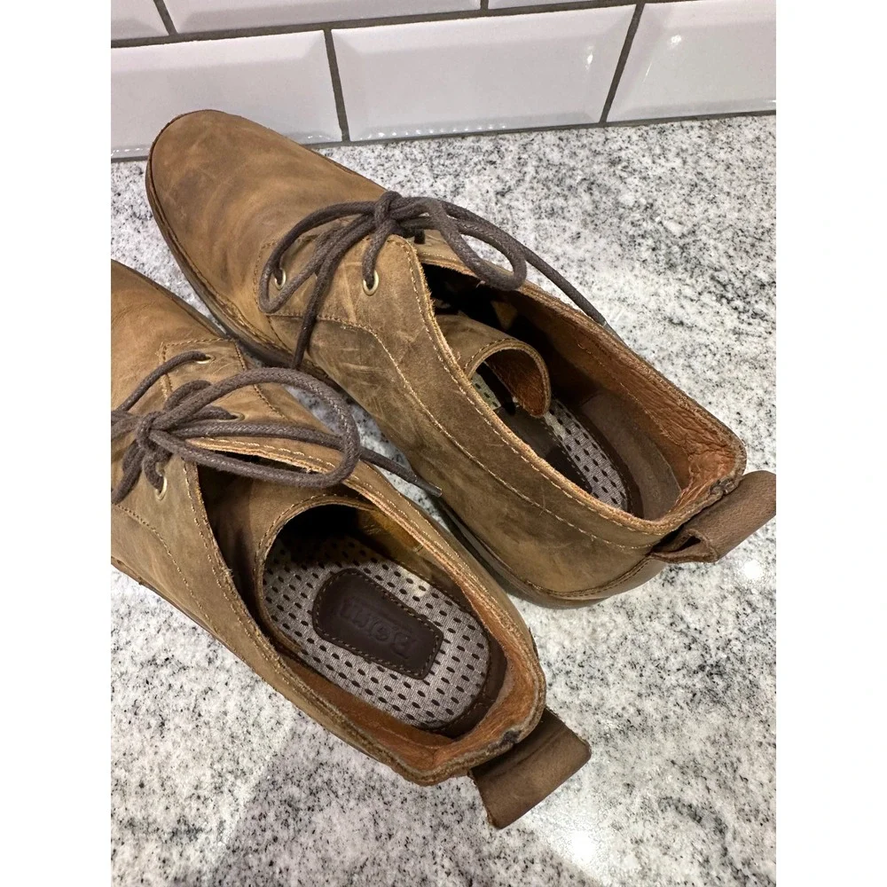 Born Chukka Boots Distressed Leather Ankle Lace‎ Up Casual Brown Mens 12M